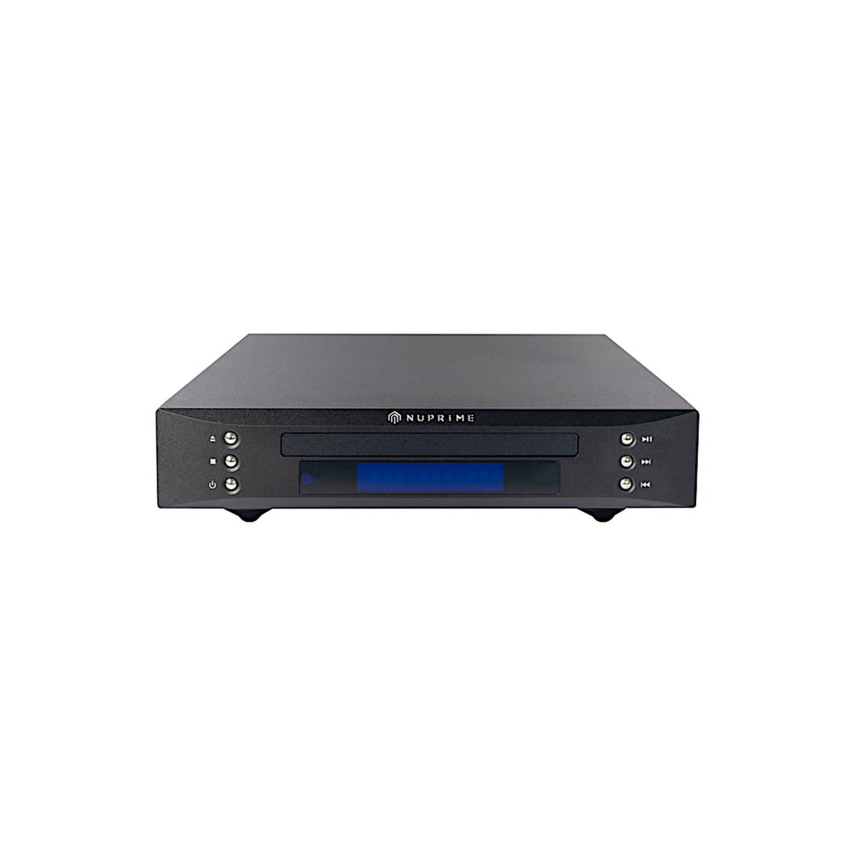 NuPrime CDT-9 CD-Transport Schrägansicht in Schwarz