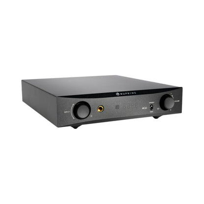 NuPrime DAC-9X D/A-Wandler mit Vorstufe Schrägansicht in Schwarz (2)
