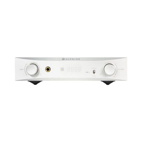 NuPrime DAC-9X D/A-Wandler mit Vorstufe Frontansicht in Silber