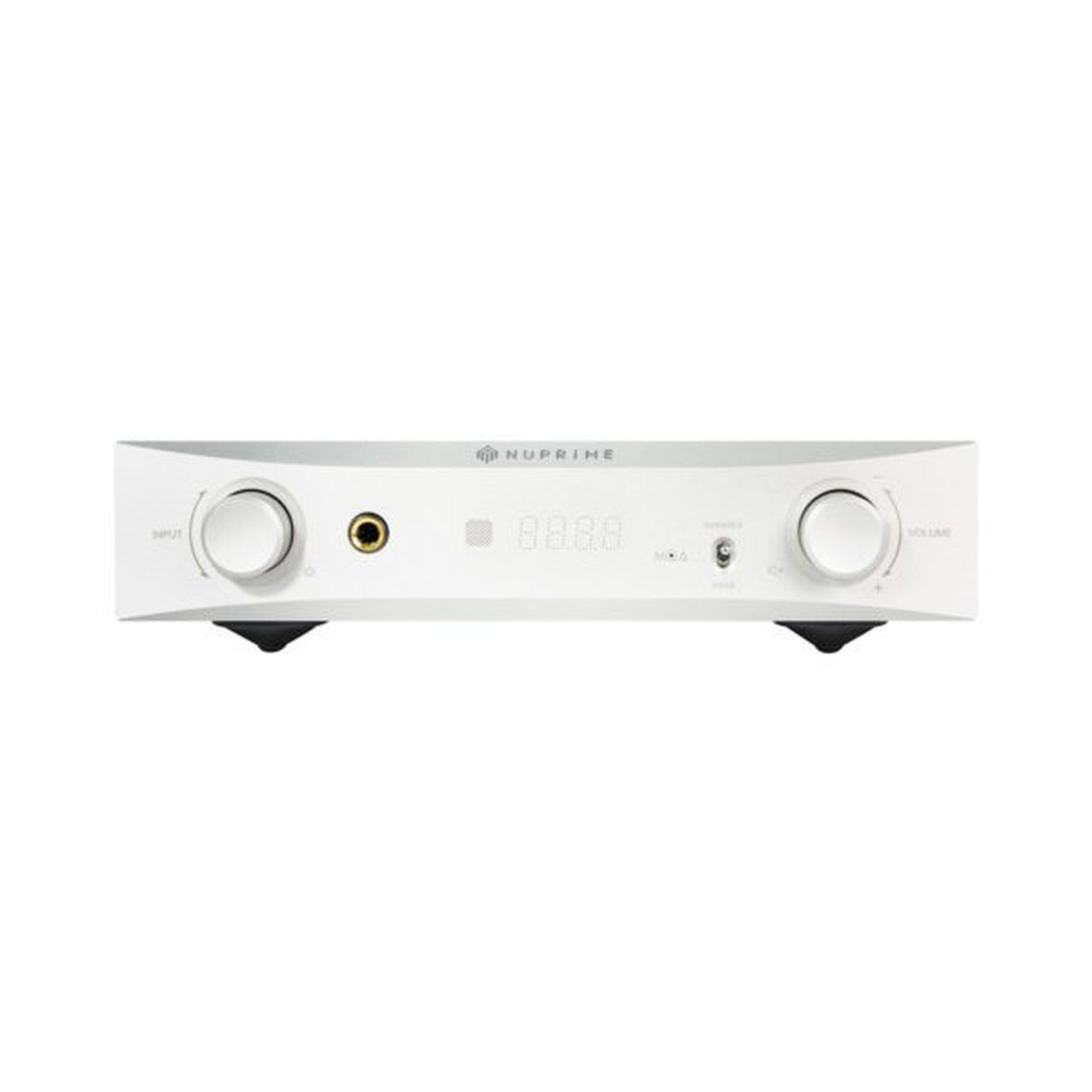 NuPrime DAC-9X D/A-Wandler mit Vorstufe Frontansicht in Silber