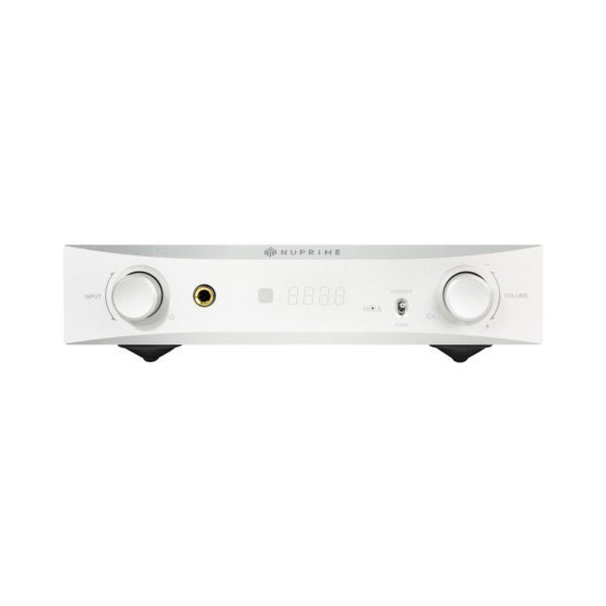 NuPrime DAC-9X D/A-Wandler mit Vorstufe Frontansicht in Silber
