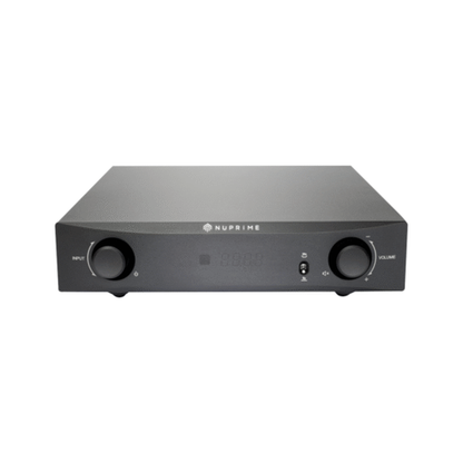 NuPrime IA-9XG GaN-Vollverstärker mit Phono Frontansicht mit Gehäuseoberseite
