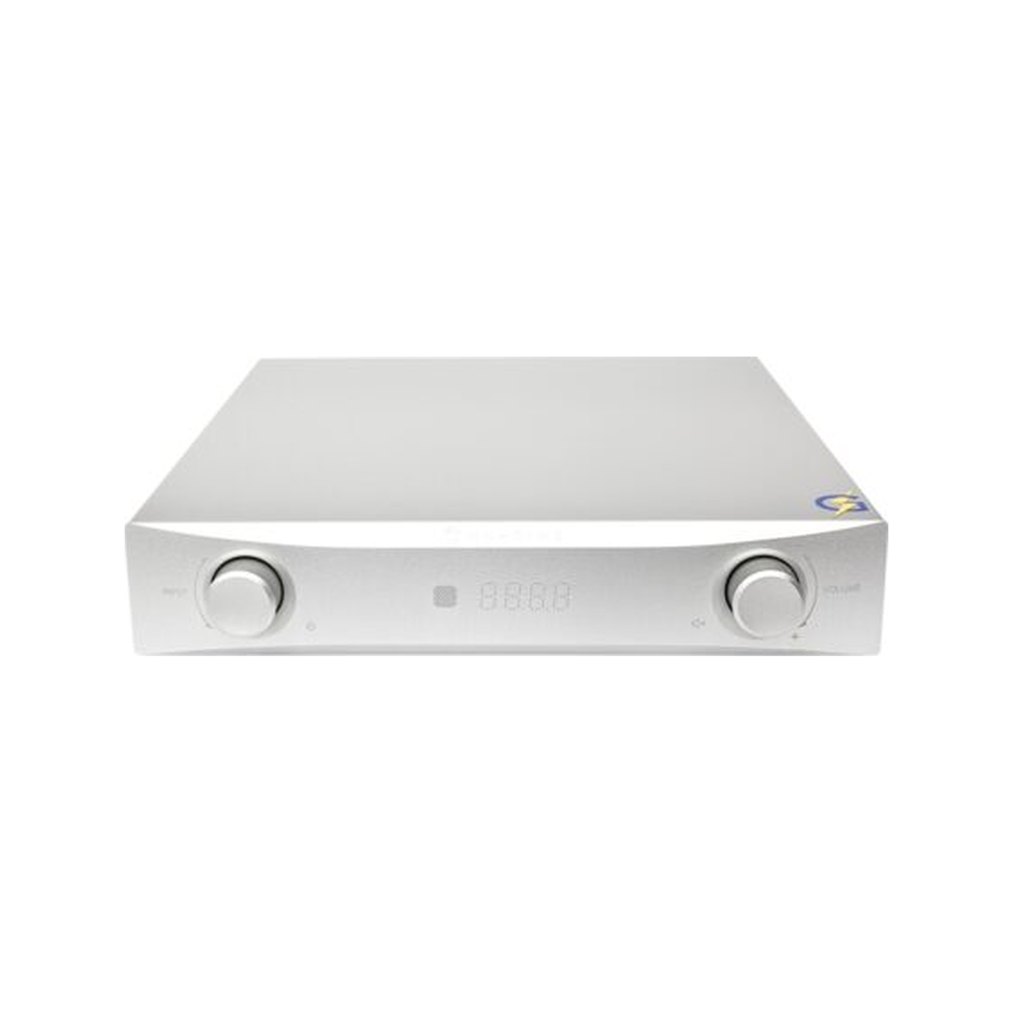 NuPrime IDA-9 Digital-Vollverstärker Frontansicht in Silber (2)