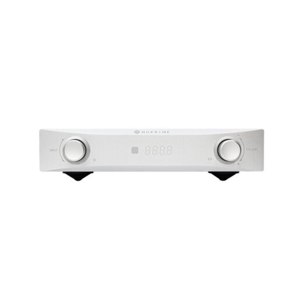 NuPrime IDA-9 Digital-Vollverstärker Frontansicht in Silber