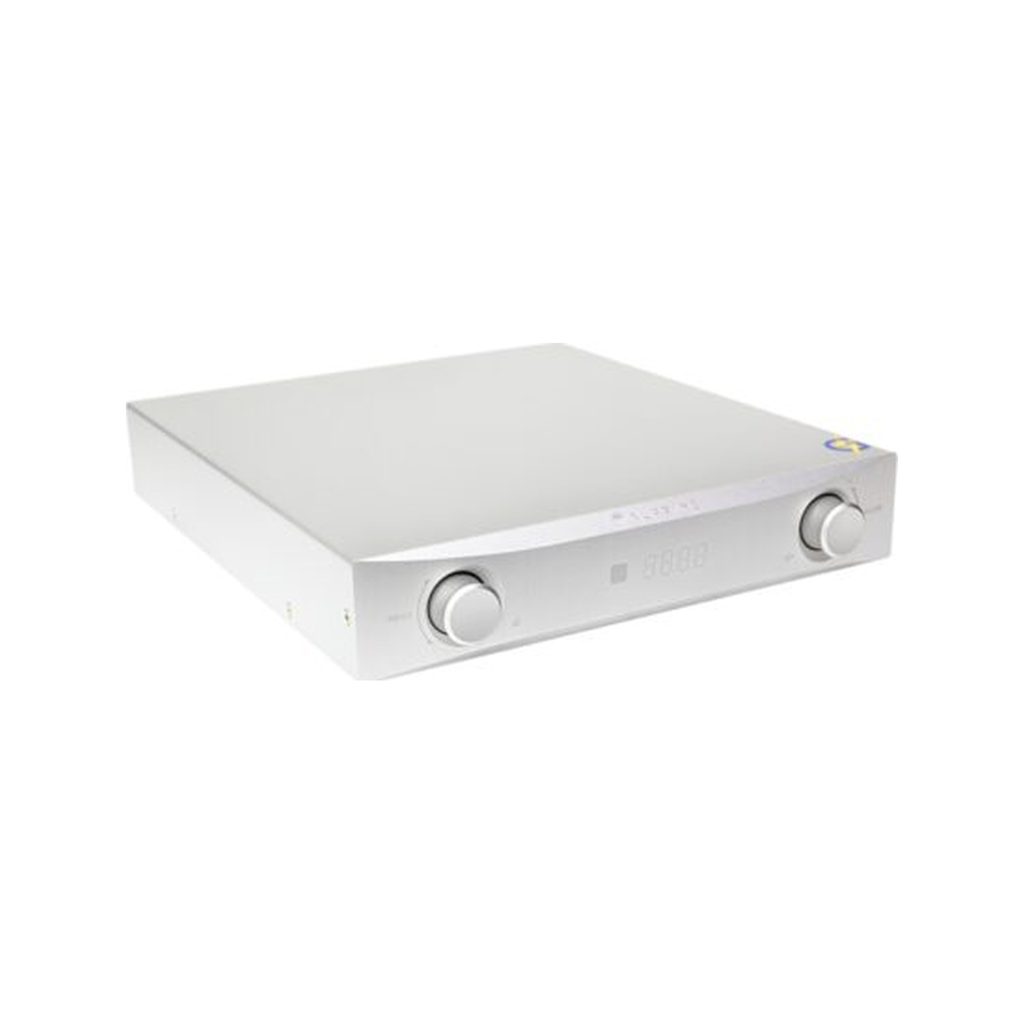 NuPrime IDA-9 Digital-Vollverstärker Schrägansicht in Silber