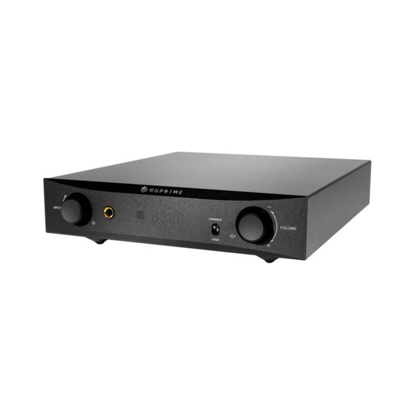 NuPrime PRA-9X Vorverstärker mit Phono Schrägansicht in Schwarz (2)