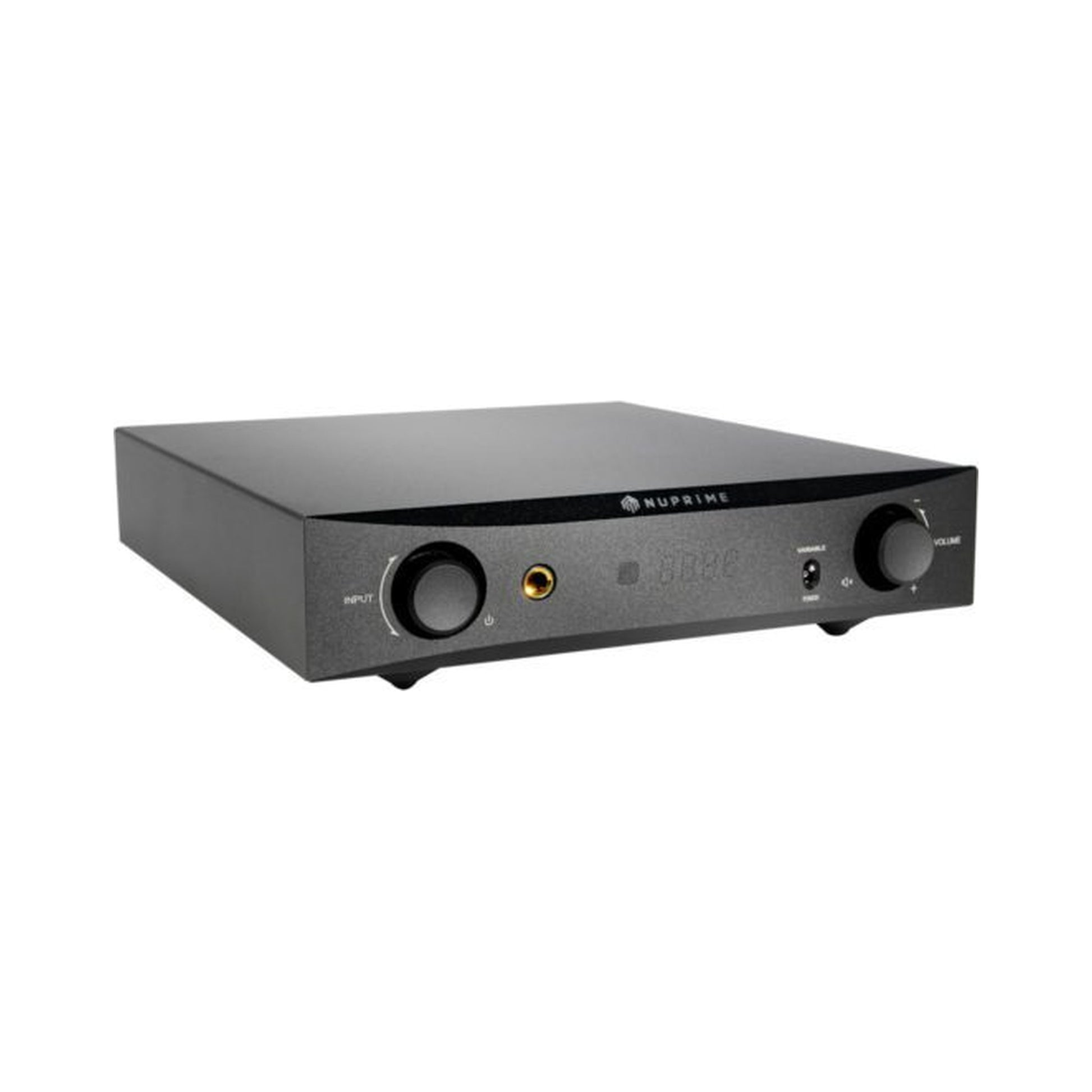 NuPrime PRA-9X Vorverstärker mit Phono Schrägansicht in Schwarz