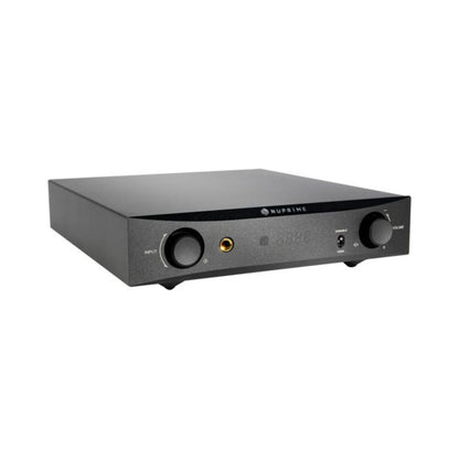 NuPrime PRA-9X Vorverstärker mit Phono Schrägansicht in Schwarz