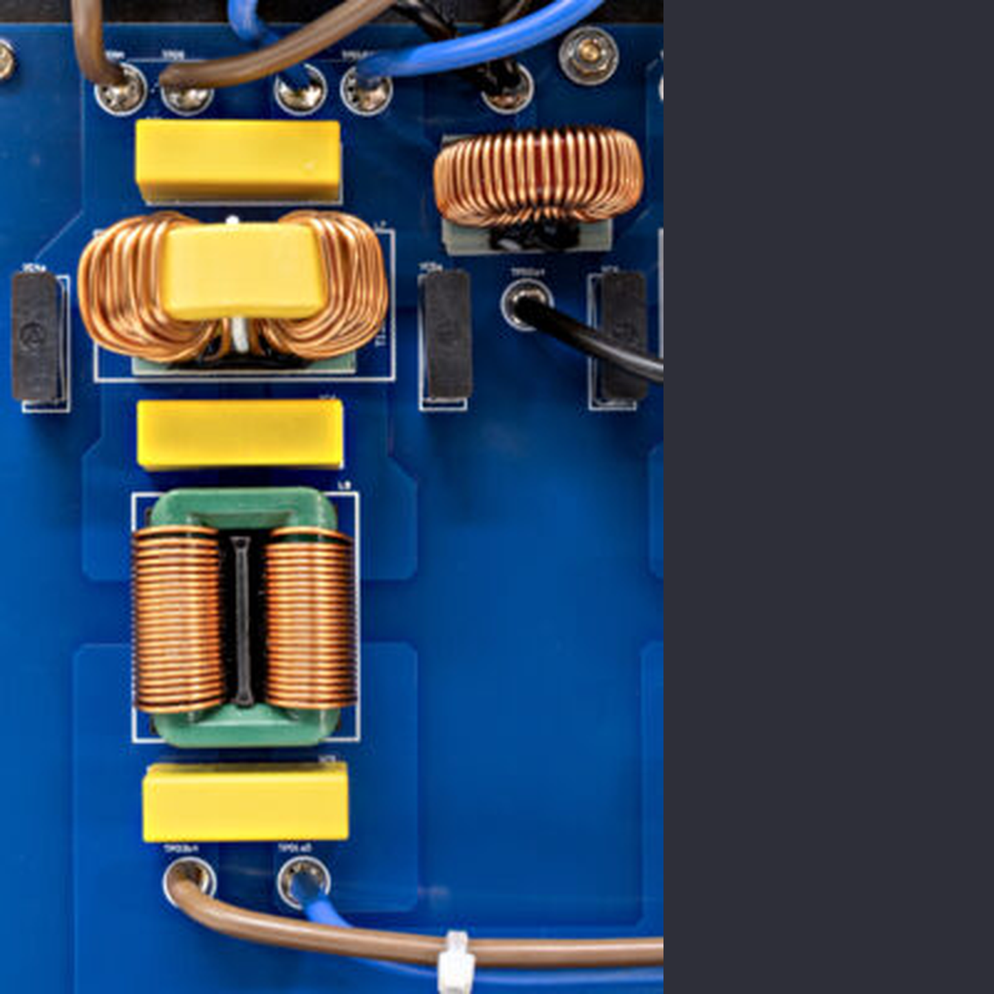 NuPrime Pure AC-4E Netzfilter-Steckdosenleiste Detailansicht der Filterplatine des Low-Power-Ausgangs