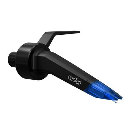 Ortofon Concorde Music Blue MM-Tonabnehmer Seitenansicht von rechts, leicht geneigt