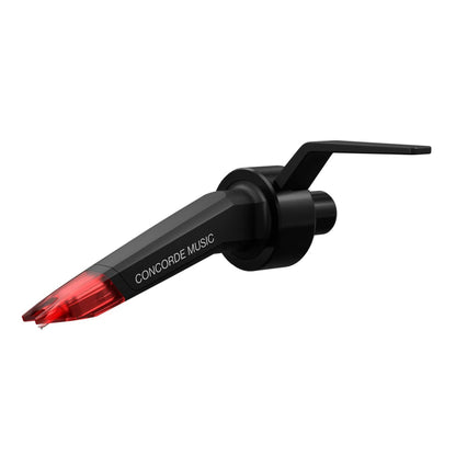 Ortofon Concorde Music Red MM-Tonabnehmer Seitenansicht von links, leicht geneigt