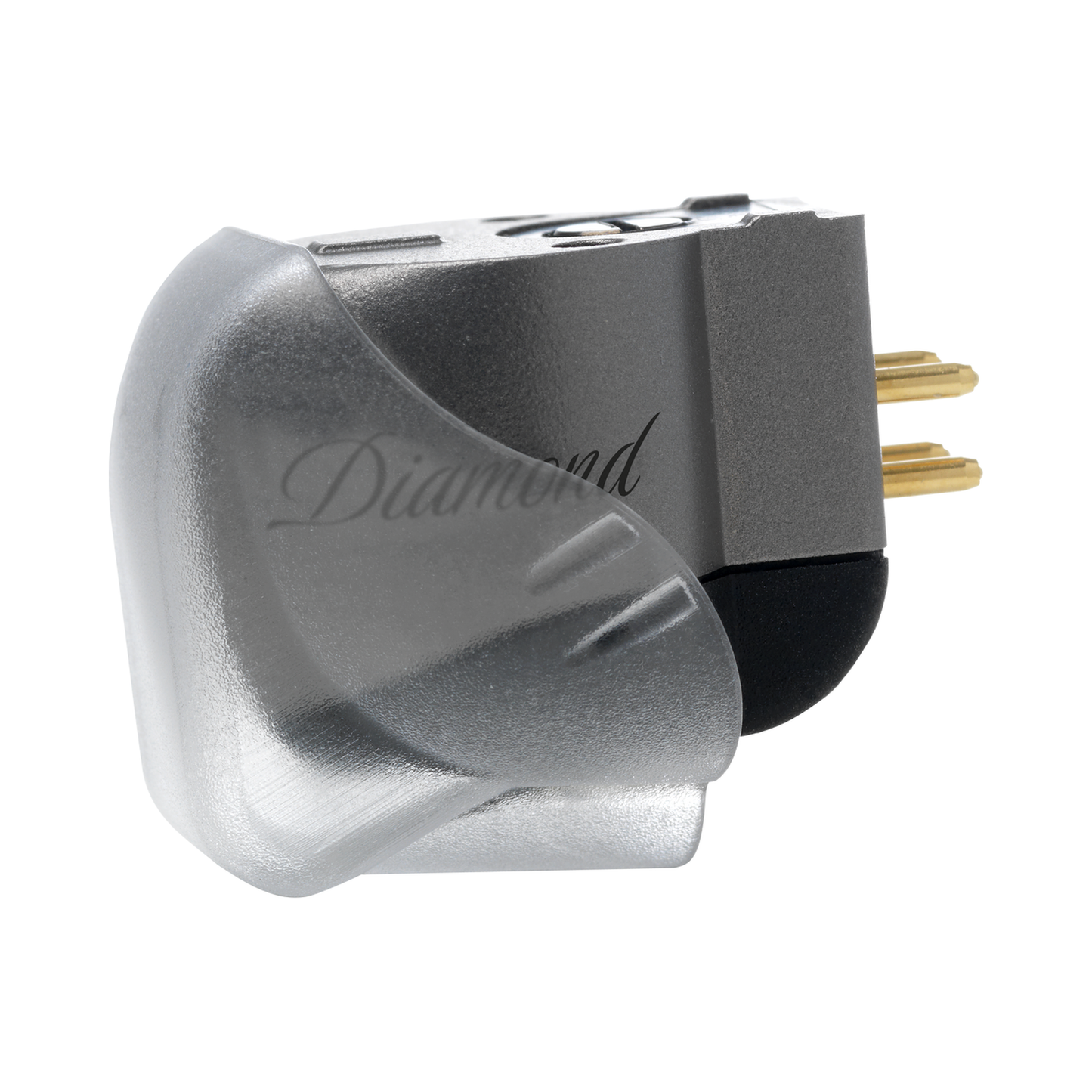 Ortofon MC Diamond Referenz-MC-Tonabnehmer Seitenansicht mit aufgesetzter Schutzkappe