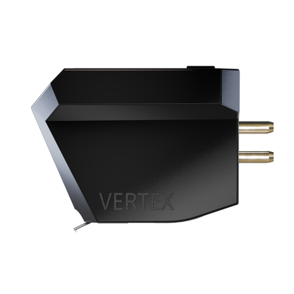 Ortofon MC Vertex MC-Tonabnehmer Seitenansicht von links mit Vertex-Schriftzug
