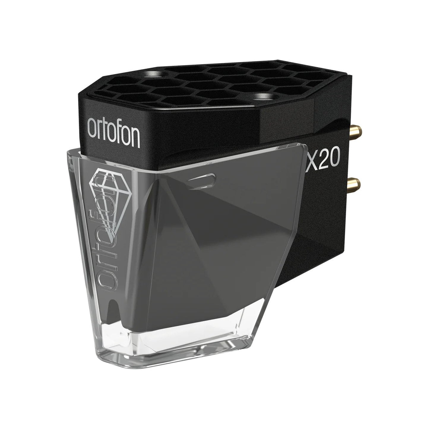 Ortofon MC X20 MC-Tonabnehmer Frontansicht mit aufgesetzter Schutzkappe