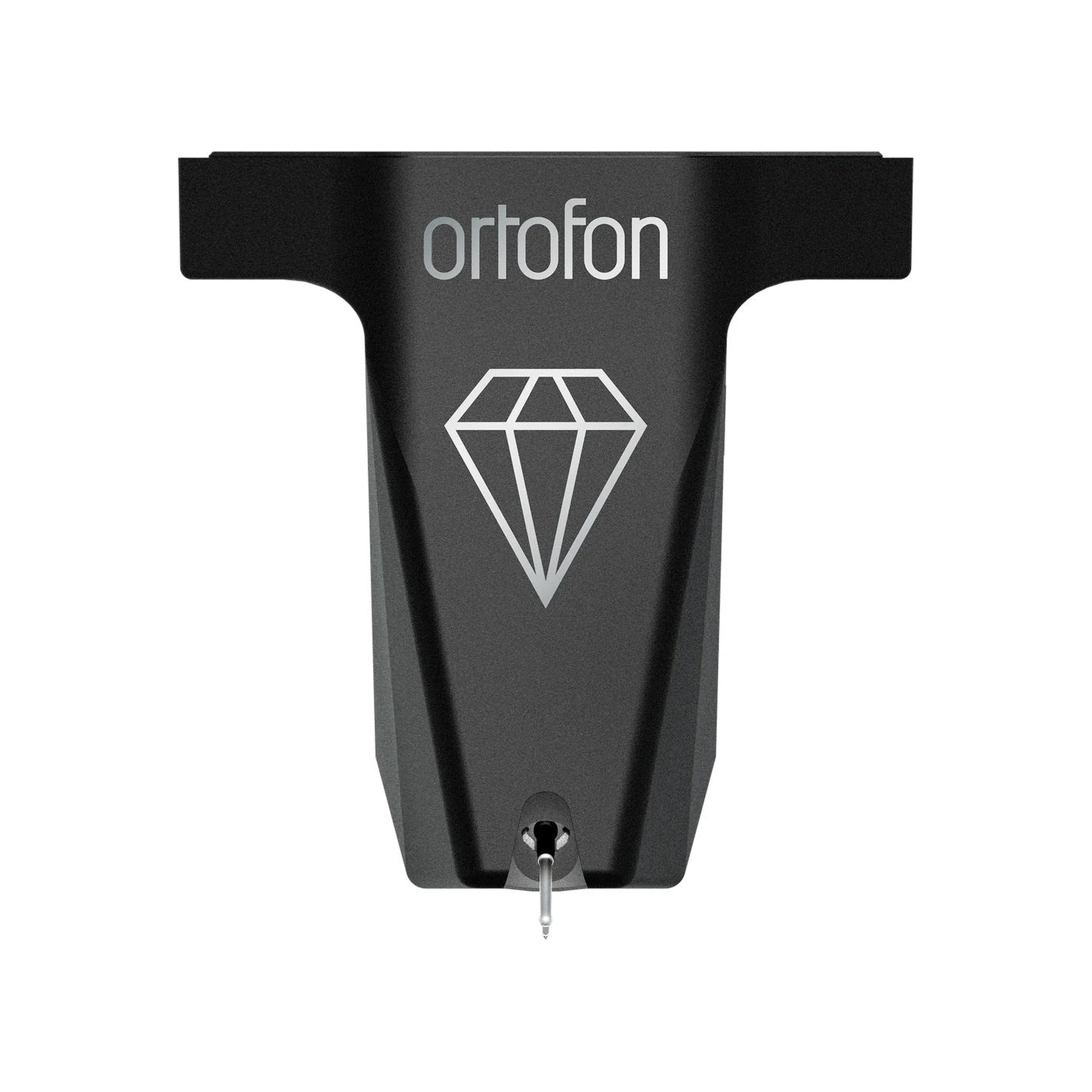 Ortofon MC X40 MC-Tonabnehmer Frontansicht mit Diamant-Logo und Nadelträger