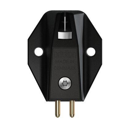 Ortofon MC X50 Moving-Coil-Tonabnehmer Unterseite mit Nadel und Wabenkern-Struktur