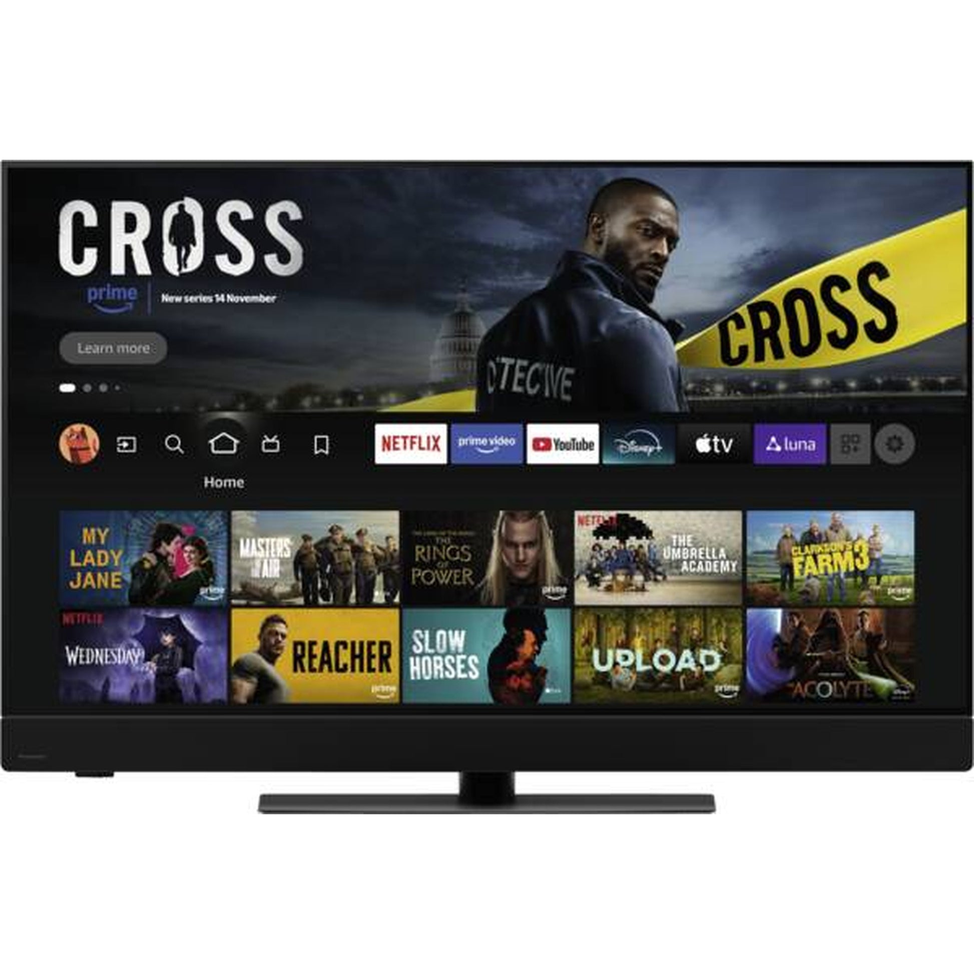 Panasonic TV-48Z90BE7A OLED-Fernseher Displayansicht Fire-TV-Oberfläche mit Streaming-Apps