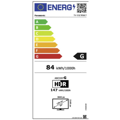 Panasonic TV-55Z90BE7A OLED-Fernseher EU-Energielabel Energieeffizienzklasse G