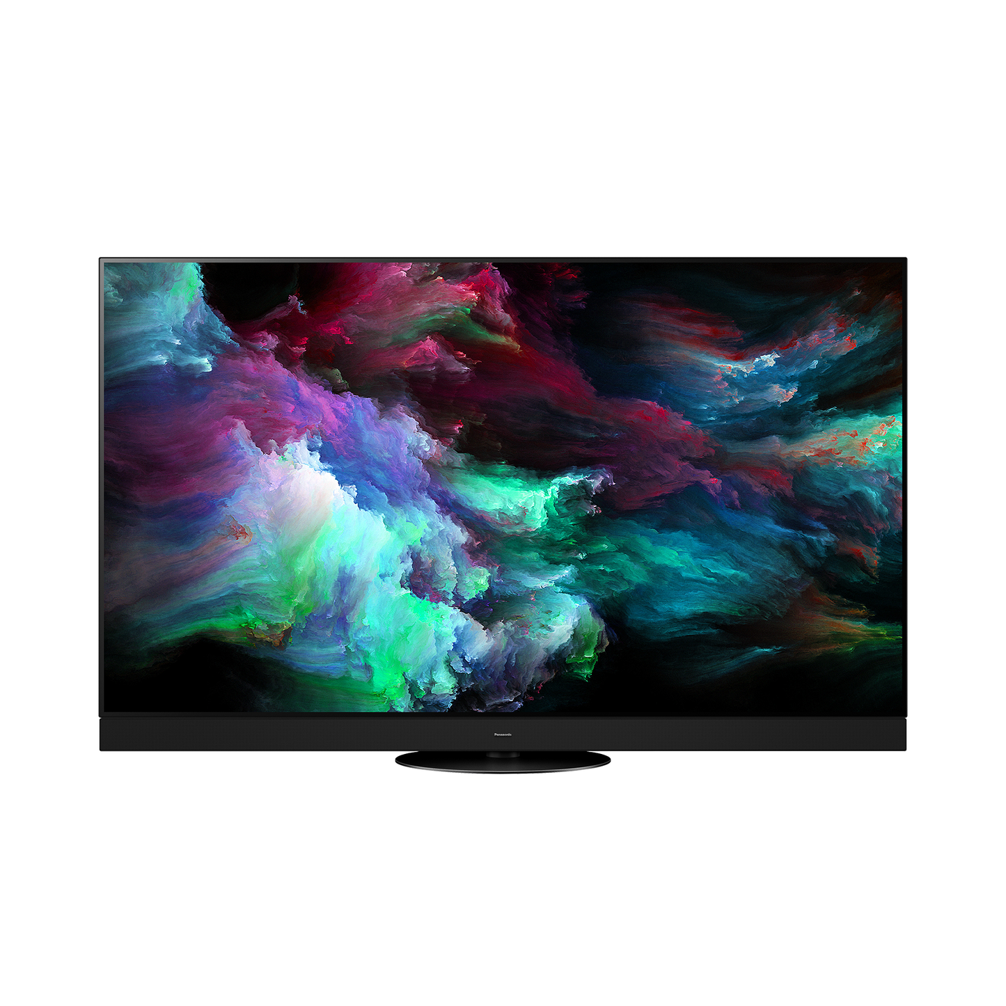 Panasonic TV-65Z90AEK OLED-Fernseher Displayansicht mit farbiger Bildschirmdarstellung