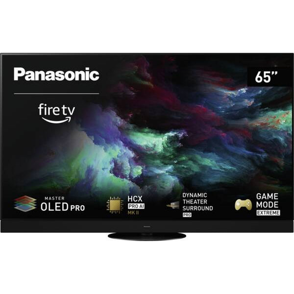 Panasonic TV-65Z90AEK OLED-Fernseher Displayansicht mit Ausstattungsübersicht