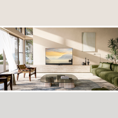 Panasonic TV-65Z95AEK OLED-Fernseher Lifestyle im hellen Wohnzimmer