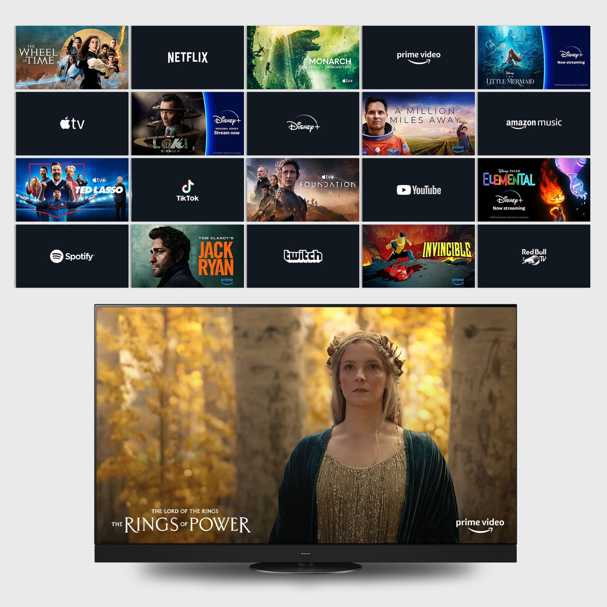 Panasonic TV-65Z95BEK OLED-Fernseher Detailansicht verfügbare Streaming-Apps