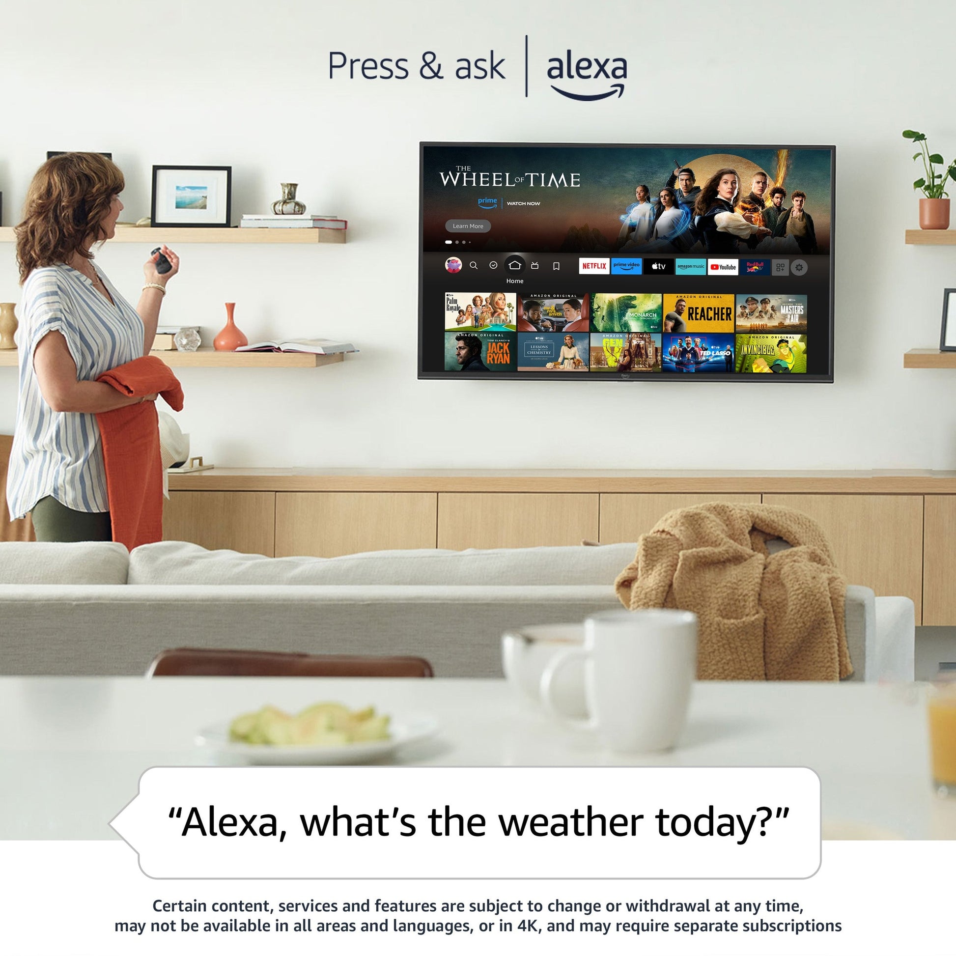 Panasonic TV-65Z95BEK OLED-Fernseher Detailansicht Sprachsteuerung per Fernbedienung mit Alexa