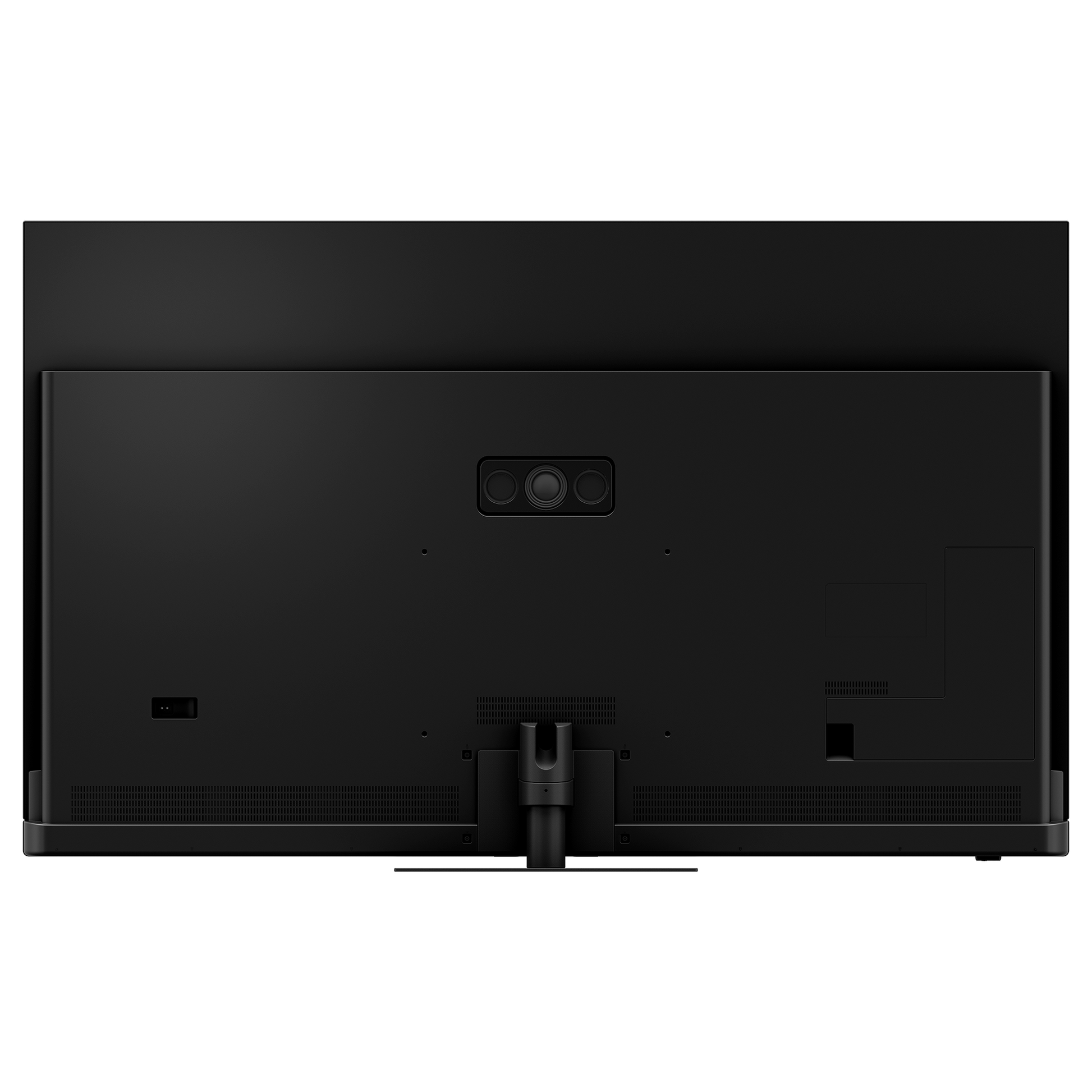 Panasonic TV-77Z90BEK OLED-Fernseher Rückansicht mit Standfuss und Anschlussbereich