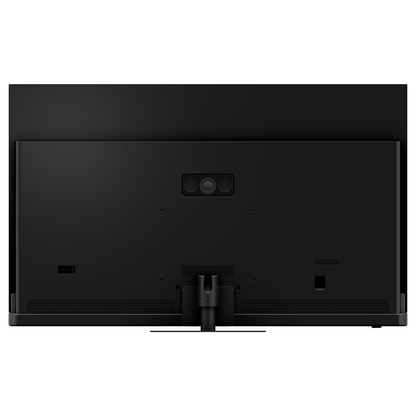 Panasonic TV-77Z90BEK OLED-Fernseher Rückansicht mit Standfuss und Anschlussbereich