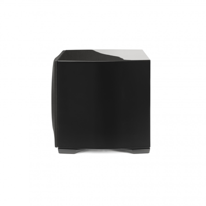 Paradigm Defiance S10 Subwoofer Seitenansicht mit montierter Abdeckung, Gloss Black