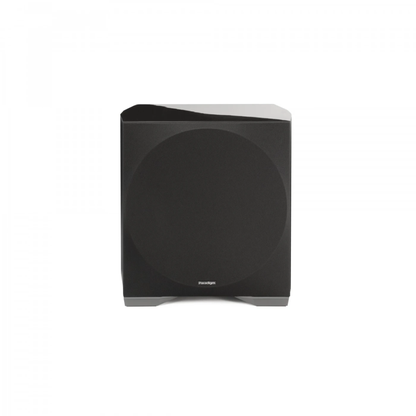 Paradigm Defiance S12 Subwoofer Frontansicht mit montierter Abdeckung, Gloss Black
