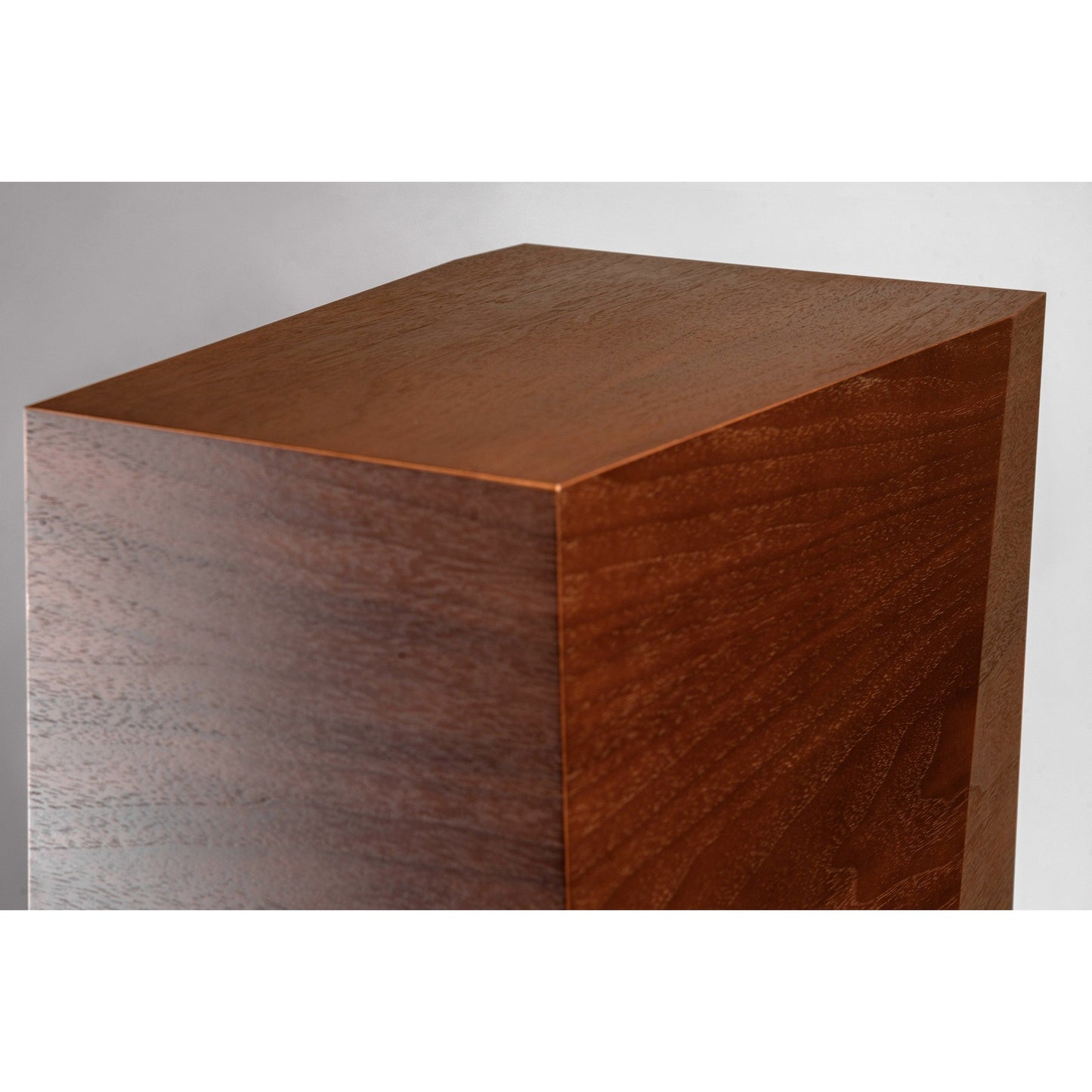 Paradigm Founder 100F Standlautsprecher Detailansicht Gehäusekante mit Nussbaumfurnier, Walnut
