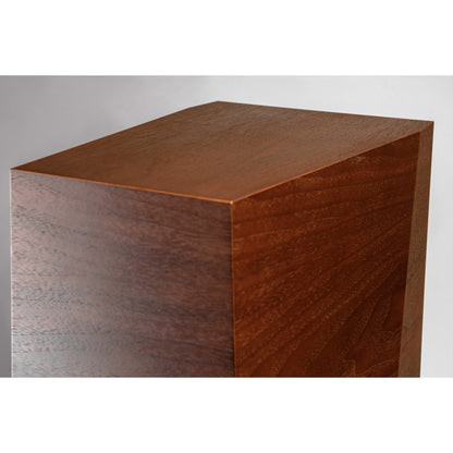 Paradigm Founder 100F Standlautsprecher Detailansicht Gehäusekante mit Nussbaumfurnier, Walnut