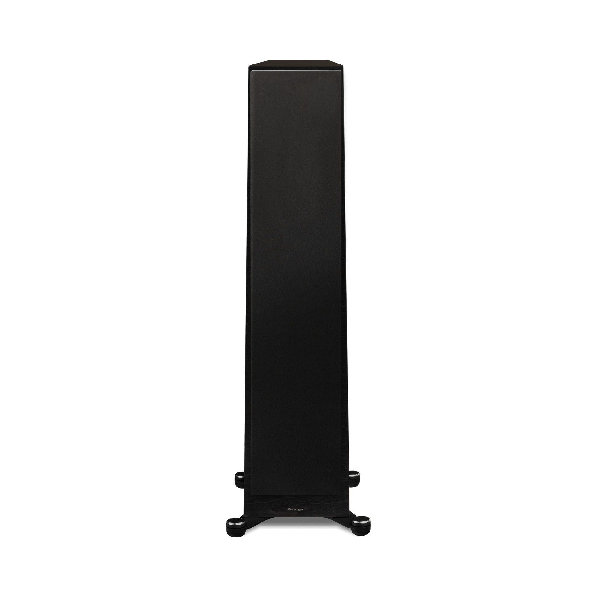 Paradigm Founder 100F Standlautsprecher Frontansicht mit montierter Abdeckung, Black Walnut