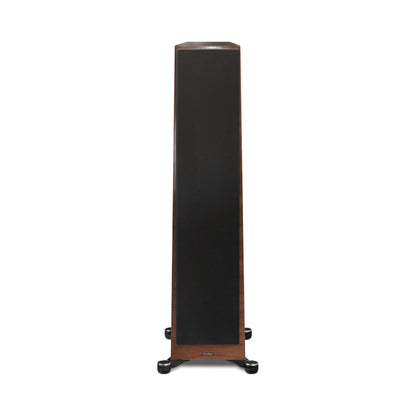 Paradigm Founder 100F Standlautsprecher Frontansicht mit montierter Abdeckung, Walnut
