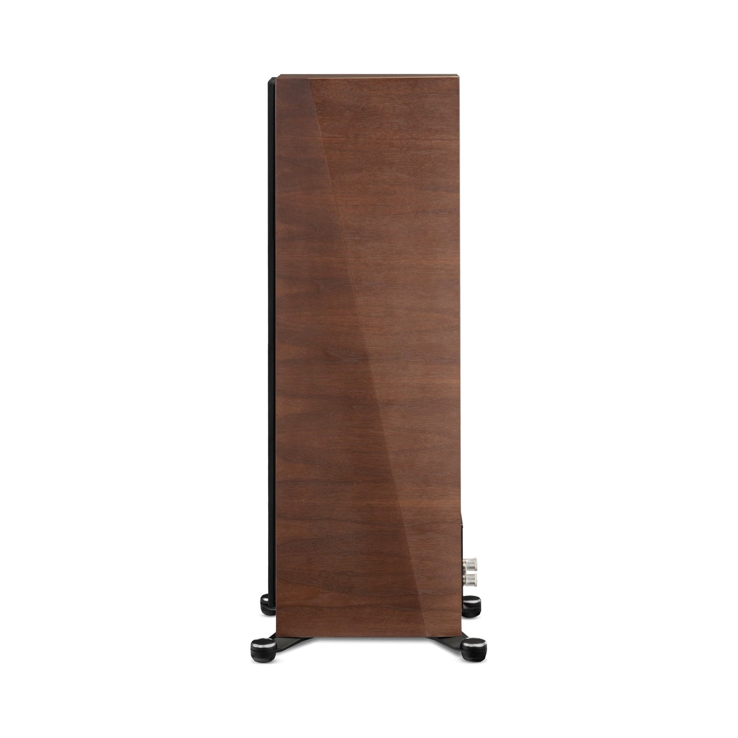 Paradigm Founder 100F Standlautsprecher Seitenansicht mit montierter Abdeckung, Walnut