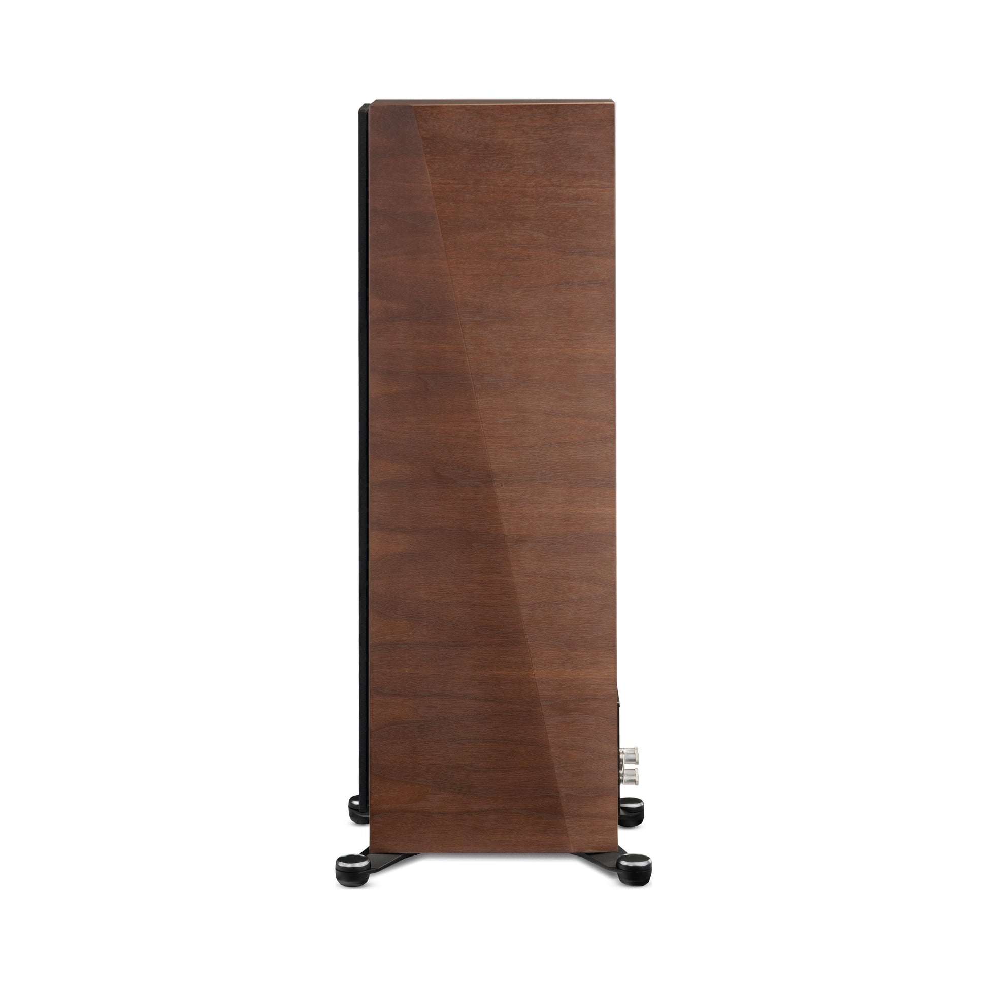 Paradigm Founder 100F Standlautsprecher Seitenansicht mit montierter Abdeckung, Walnut