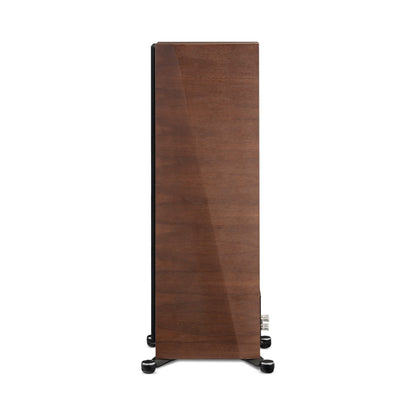 Paradigm Founder 100F Standlautsprecher Seitenansicht mit montierter Abdeckung, Walnut