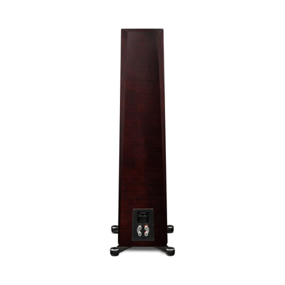 Paradigm Founder 100F Standlautsprecher Rückansicht mit Bi-Wiring-Anschlussfeld, Midnight Cherry