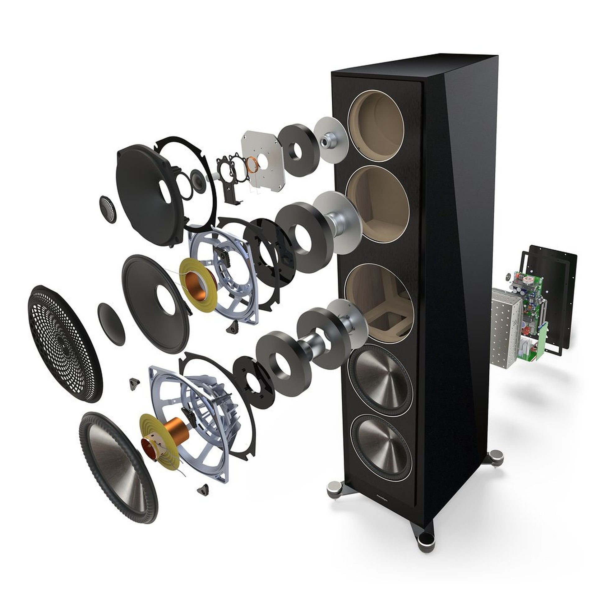 Paradigm Founder 120H Standlautsprecher Lifestyle im Wohnraum, Black Gloss