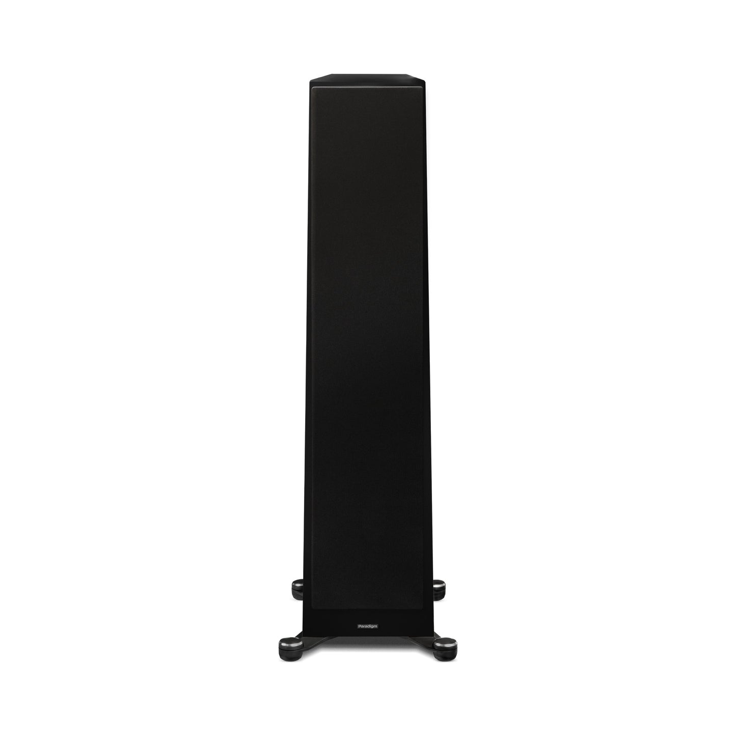 Paradigm Founder 120H Standlautsprecher Frontansicht mit montierter Abdeckung, Black Gloss