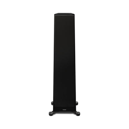 Paradigm Founder 120H Standlautsprecher Frontansicht mit montierter Abdeckung, Black Gloss