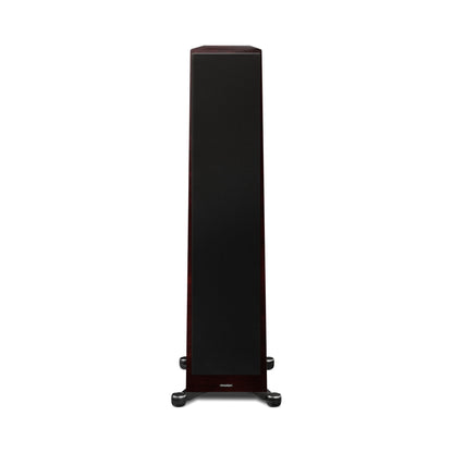 Paradigm Founder 120H Standlautsprecher Frontansicht mit montierter Abdeckung, Midnight Cherry