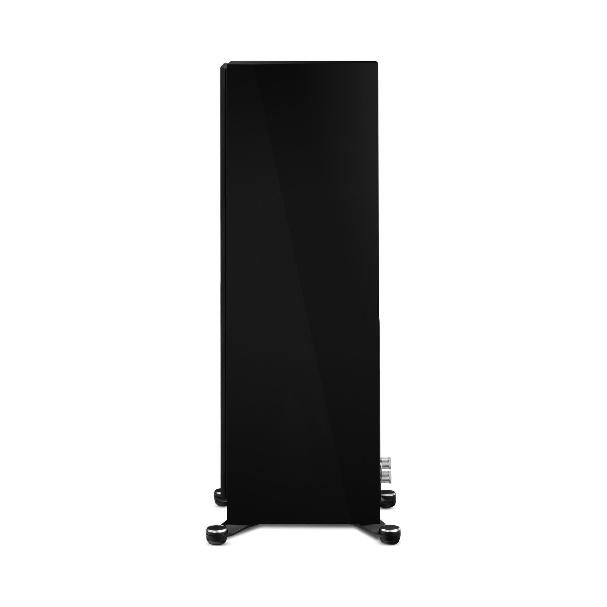 Paradigm Founder 120H Standlautsprecher Seitenansicht mit montierter Abdeckung, Black Gloss