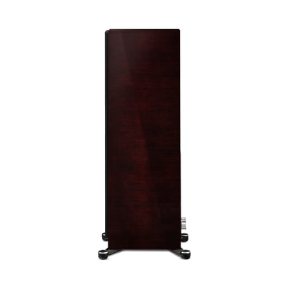 Paradigm Founder 120H Standlautsprecher Seitenansicht mit montierter Abdeckung, Midnight Cherry