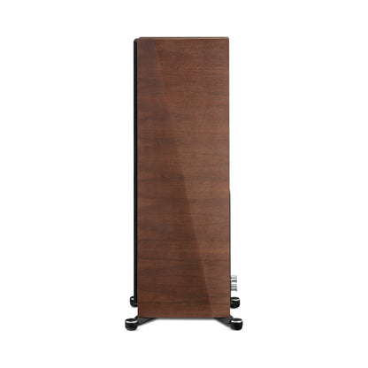 Paradigm Founder 120H Standlautsprecher Seitenansicht mit montierter Abdeckung, Walnut