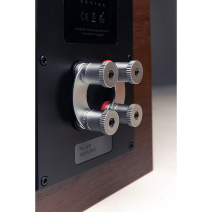 Paradigm Founder 40B Regallautsprecher Detailansicht Anschlussklemmen mit Bi-Wiring-Terminal, Black Walnut