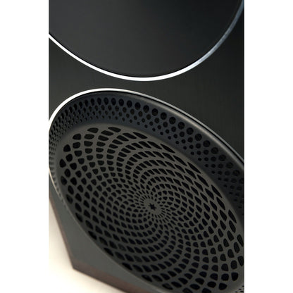 Paradigm Founder 40B Regallautsprecher Detailansicht Hochton- und Tieftonchassis Nahaufnahme, Midnight Cherry