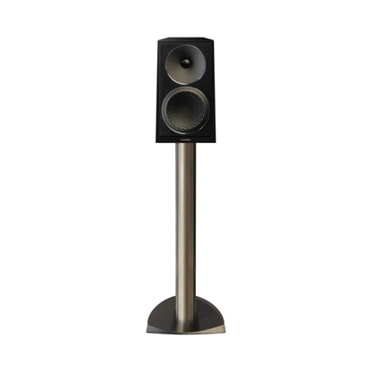 Paradigm Founder 40B Regallautsprecher Frontansicht auf Standfuss, Black Gloss