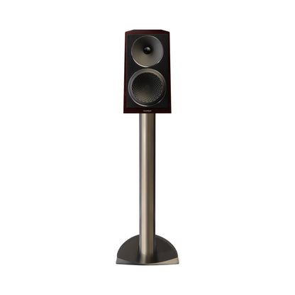 Paradigm Founder 40B Regallautsprecher Frontansicht auf Standfuss, Midnight Cherry